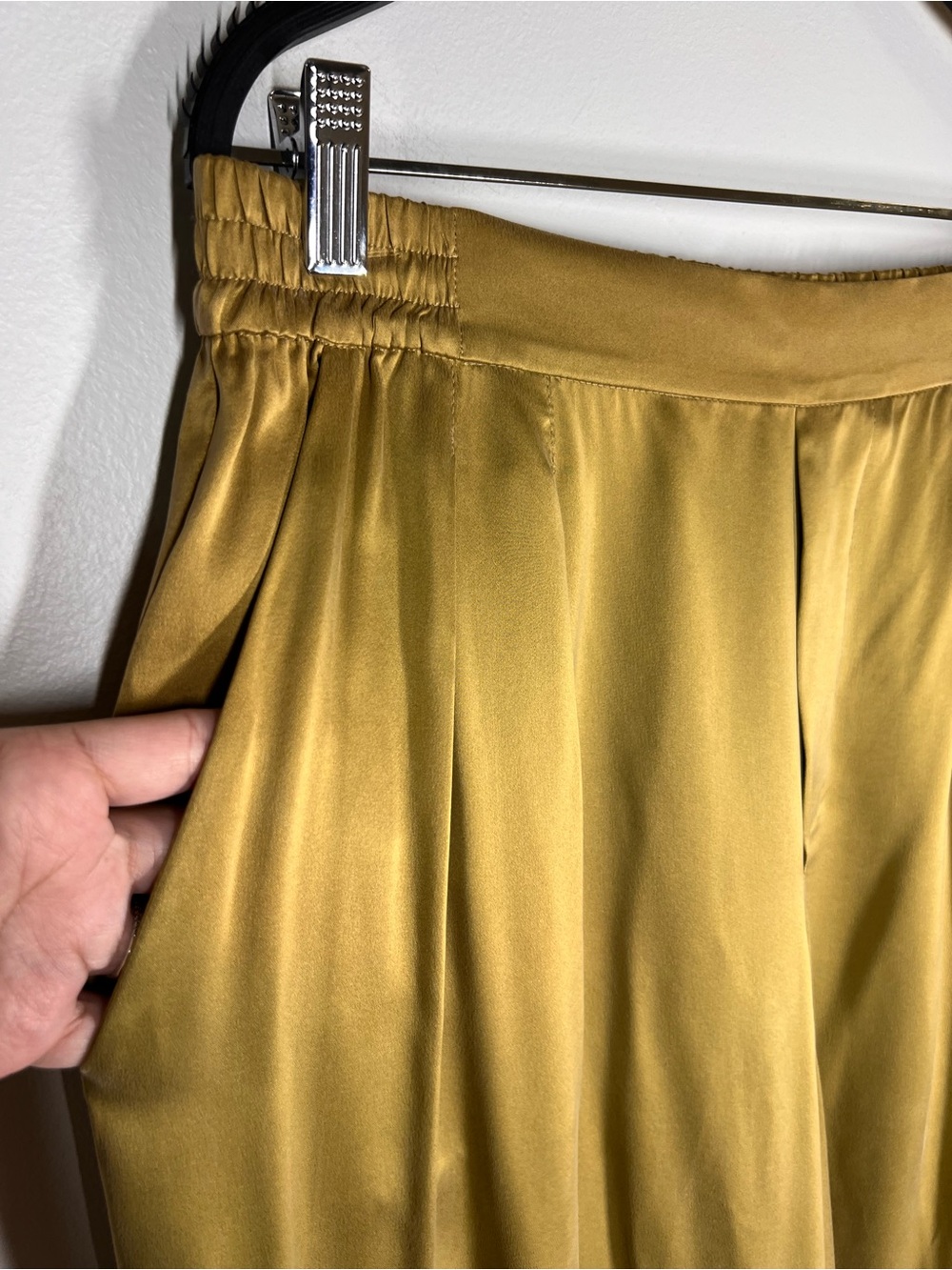 Faherty Sandwashed Silk Gemma Wide Leg Pants in Antique Bronze Sz L - Picture 4 of 6